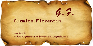 Guzmits Florentin névjegykártya
